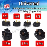 Refrigerator Overload Protector / PTC Relay 1 Pin 2 Pin 3 Pin Overload / PTC Relay Peti Sejuk / Peti Ais (Copper Pin)