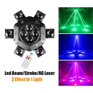 Update New Arrival DJ Light 6 Arm Beam Led Moving Head Light 4 Bee Led With R/G Laser 2 Pcs Led Stro
