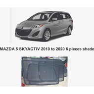 Mazda 5 skyactive 2010 to 2020 magnetic shade. 6 pieces shade.