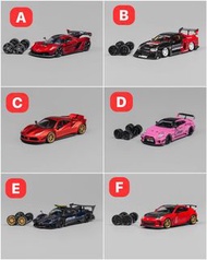 CM Model 1:64 合金模型 Koenigsegg Jesko Skyline ER34 R35 Ferrari 488 Pagani Zonda Subaru BRZ