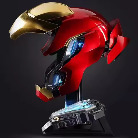 Anime Peripherals Mk50 Iron Man 1：1 Wearable Helmet Voice Control Design Cosplay Collectible Model T