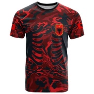 Albania Flag Graphic T Shirts Albanian National Emblem 3D Print T Shirt For Men Clothes Sport Contes
