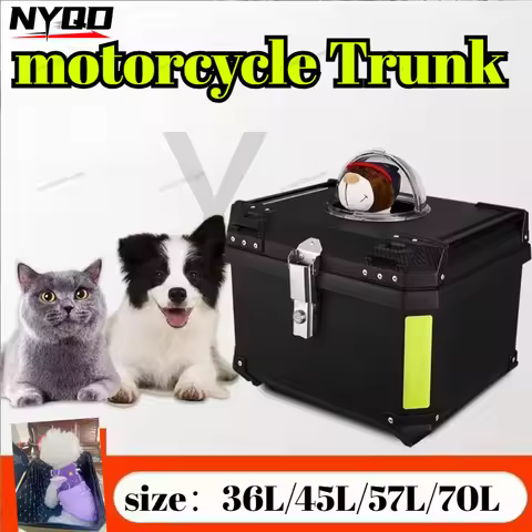 36/45/57/70L motorcycle Trunk 57L Pet Box 45L Portable Outdoor Cat and Dog Waterproof Breathable Box