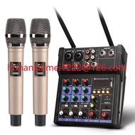 ☄G4-M1 channel audio mixer console with wireless microphone sound mixing with USB mini dj mixer ☭✤