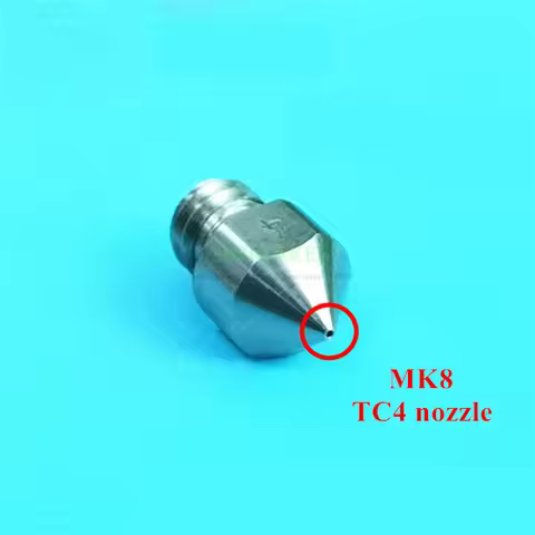 1pcs CR-10 CR-10s S4 S5 Ender-3 Ender -5 series Titanium Alloy 3D Printer Nozzle 0.4mm 1.75 Filament