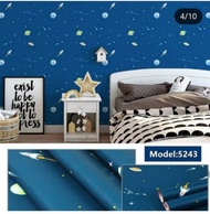 PLANET MOTIF WALL STICKER WALLPAPER