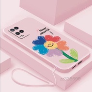 Casing OPPO A54 4G OPPO A55 4G OPPO A74 4G OPPO A95 OPPO A74 5G phone case Sunflower straight edge l