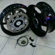Velg delkevic ninja 250 fi z250fi double disc Velg tapak lebar 55 inc Original