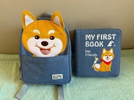 My First Book Pet Friends 蒙特梭利寶寶啟蒙布書 動物篇 連柴犬背包 Montessori Fabric Busy Book with Backpack