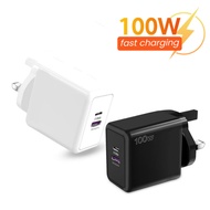 100W Mobile Phone Charger USB Flash Charging A+C Fast Charge Head Suitable for Tablets Mobile Phones