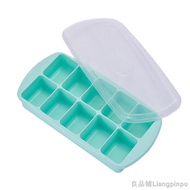 ◆℗┋Dulang ais silikon kotak besar isi rumah dengan penutup makanan bayi peti sejuk cetakan beku cepat-beku cepat