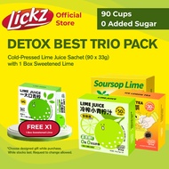 (BUY 3 GET 1 EXTRA) LICKZ Soursop Lime Juice Sachets 90s – Light Detox | Clean & Glow Daily Drink + 