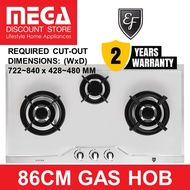 EF EFH3971TN VSB 86CM 3-BURNER STAINLESS STEEL GAS HOB