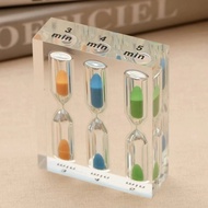 1/2/3 Minute Colorful Hourglass Timer Three-In-One Acrylic Hourglass Sandglass Sand Timer Clock 3+4+