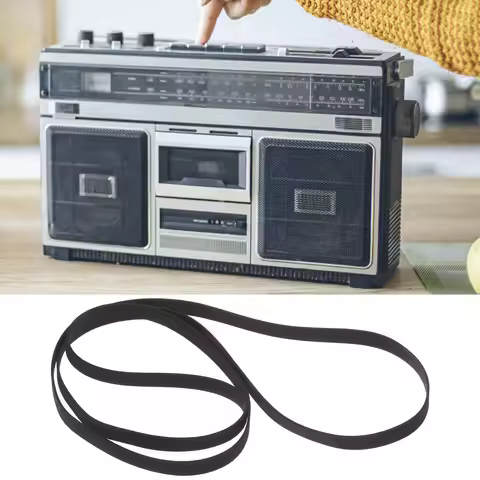Recorder Rubber Belt Stretch Resistant Cassette Tape Player Replacement Belt for Deck Recorder Repai