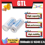 100% original GTL 3.7v 2800mAh 16340 and cR123A Lithiumion Rechargeable Battery real capacity