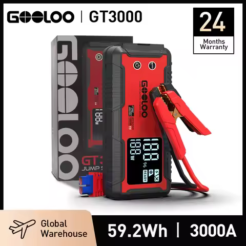 GOOLOO 59.2Wh Car Jump Starter Power Bank 3000A Car Battery Charger Auto Emergency Booster Starting 