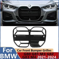For BMW G80 G81 M3 G82 G83 M4 2021-2024 Front Bumper Kidney Grilles Lip Hood Racing Grill Competitio