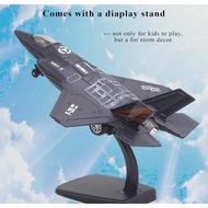 Realistics Scale Jet Tempur Diecast Collection Fighter Jet Military Plane Model F-35 Aircraft Air Fo