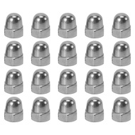 J8M6 Thread Dia Dome Head 304 Stainless Steel Cap Hex Nuts 20Pcs