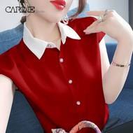 Carine ao polo so mi nữ tay ngắn kiểu mới 2022 áo voan hoa nữ áo thun nữ quảng châu cao cấp