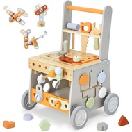 Labebe Wooden Baby Walker, Baby Push Walker, Tool Toy for Toddlers,