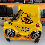 22/24 inch cartoon luggage with wheels little yellow duck cycling trolley case kid gift suitcase children's lightweight luggage