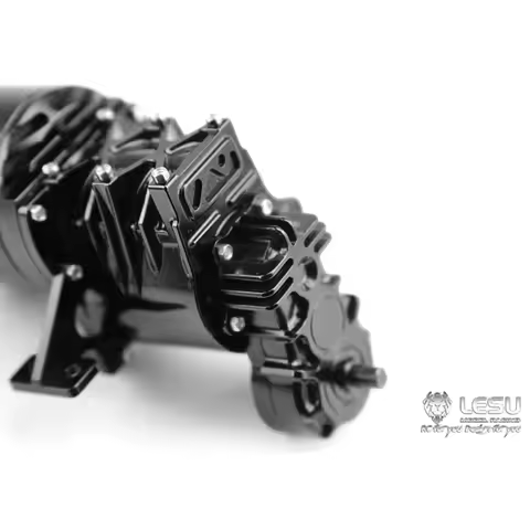 LESU 2Speed Metal Gearbox Transmission Box F-5016-D for 1/14 Tamiyay RC Truck Hydraulilc Dumper Remo