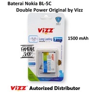 Baterai Vizz Double Power Nokia BL-5C BL5C  1100 1101 1110 1112 1200 1208 1209 1600 1650 1800 2300 2
