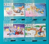 英國B.T.電話卡(卡通)。一套四張