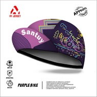 CYCLING CAP PURPLE BIKE (CYCLE HAT)