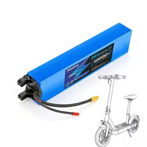 Upgraded 36V 6.6Ah-10.5Ah 10S3P Scooter Battery Pack Waterproof Design Long Life Replacement Battery