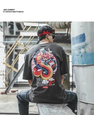 Giare77 UNISEX Men'S And Women'S Dragon Printed T-Shirt