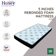 Honey Single Size 5 Inches Rebonded Foam Mattress / 5 Inci Rebonded Foam Tilam