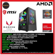 Gaming Office Value PC Desktop AMD Ryzen 5 5600G/8GB/16GB/256GB SSD/512GB SSD/Vega Graphics/600W