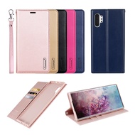 Samsung Note 10 Plus Hanman Luxury Leather Case Galaxy S10 5G Note 9 Note 8 Card Holder Stand Case with Lanyard