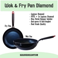 [2Pcs] Fry Pan And Induction Wok Pan Diamond Coating 26cm/Akebonno Pan Diamond Coating 26cm/non-stick Frying Pan Akebnno