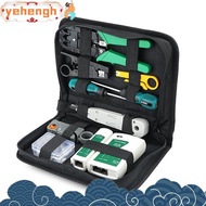 Network Cable Repair Tool Kit Set Rj45 Rj11 Cat6 Cable Tester Test Crimper Crimping Maintenance Stripper Tool Kit yehengh