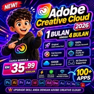 🖥 2026 ADOBE CREATIVE CLOUD  ORIGINAL |  AI Firefly 4000 credit + 100GB Cloud Storage | Mac Win Smar