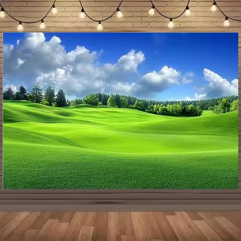 1 Green Meadow backdrop - for weddings, Easter, Mother's Day - creates a festive atmosphere to attra