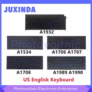 New A1706 A1707 A1708 A1989 A1990 Laptop Replacement Keyboard US For Macbook Pro Air Retina A1534 A1