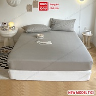 Ga giường 1m2 màu trơn cho giường đơn ga giường 1m8x2m Cotton Tici Hàn Quốc cho bé cùng bố mẹ