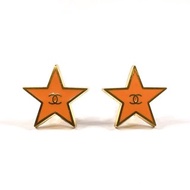 【日本直送 二手美品】香奈兒 CHANEL 耳環 COCO 標誌 星星造型 GP 金色 01 P 2001年製 稀有
