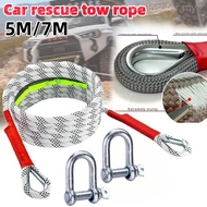 Car Tow Strap 5/7M 10T Outdoor Emergency Tow Ropes Off Road 4x4 Accessories Nylon Emergency Rescue T