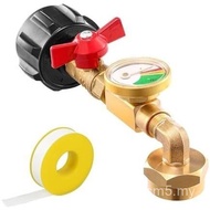 Propane Refill Elbow Adapter 1lb to 20lb, 90 Degree with Tank Gauge Fill 1 Pound Bottles from 20lb T