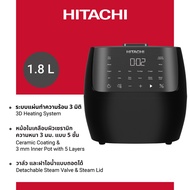 Hitachi ฮิตาชิ หม้อหุงข้าว 860-1020 วัตต์ ขนาด 1.8 ลิตร รุ่น RZ-S18VN BK สีดำ
