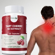 GREVIP Tart Cherry Capsules Vegetarian Supplement - For Pain Relief, Pain, Muscle Recovery - 30/60/1