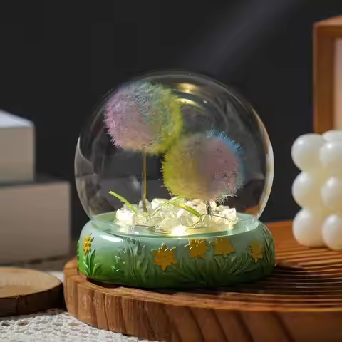 Dandelion Immortal Dried Bouquet Nightlight Ornaments Birthday Gift Girlfriend Girlfriend Girlfriend