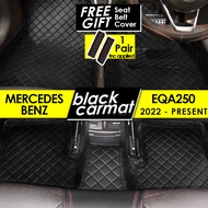 MERZ BENZ EQA250 2022 2023 2024 2025 Premium 6D PU Leather Car Carpet Full Side Protection Car Mat K