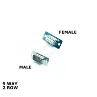 DB9 DB15 DB25 DB37 (2 Row) D-Sub D-Connector D Sub RS232 VGA Solder Type Connector (Female / Male)